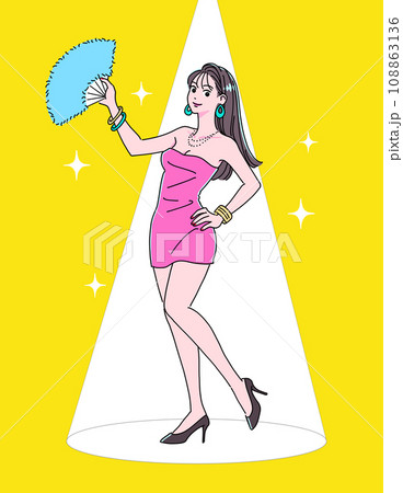 バブル期のボディコンの女性 108863136