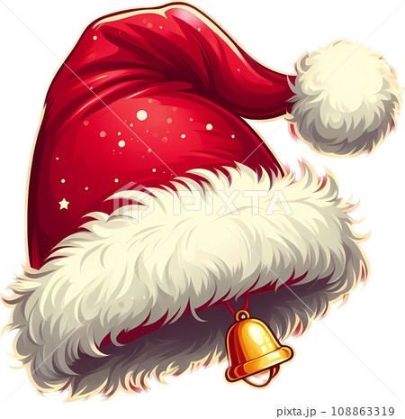クリスマス サンタクロース 帽子 透過 クリスマス サンタクロース 帽子 透過 108863319