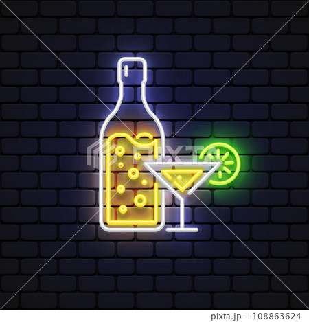 Tequila neon, great design for any purposes. Vector illustration Tequila neon, great design for any purposes. Vector illustration 108863624