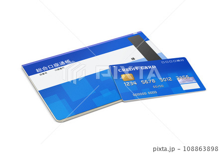 クレジットカード 通帳 イラスト セット リアル 108863898