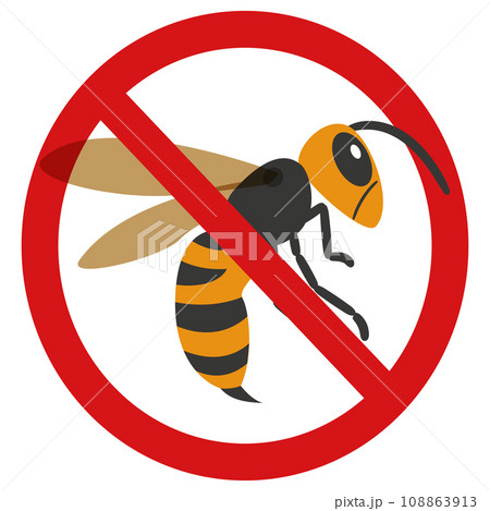 蜂禁止マーク 蜂禁止マーク 108863913