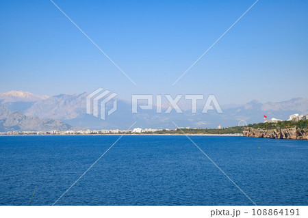 The coastline of Antalya, the landscape of city of Antalya is a view of the coast and the sea. 108864191