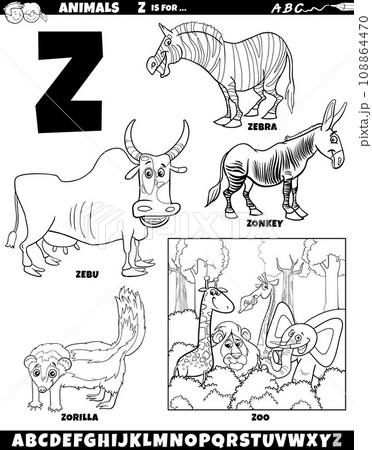 Z Is For Zoo Coloring Page 20+ Color Alphabet For Children Letter Z