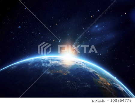 宇宙空間　銀河系の惑星 108864775