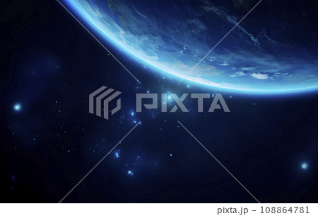 宇宙空間　銀河系の惑星 108864781