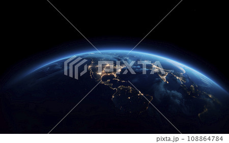 宇宙空間　銀河系の惑星 108864784