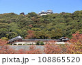 紅葉した城山公園から見上げた松山城 108865520