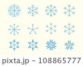 様々な雪の結晶セット 108865777
