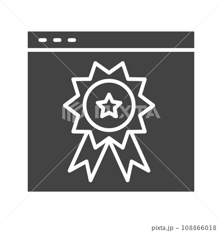 Web Award icon vector image. 108866018
