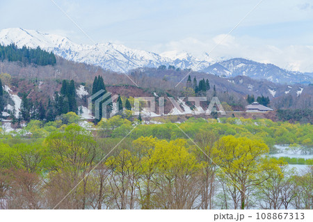 白川ダム 水没林と飯豊連峰 山形観光春 白川ダム 水没林と飯豊連峰 山形観光春 108867313
