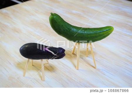 精霊馬　精霊牛　牛馬　お盆　精霊棚　盆棚　仏壇　 108867866