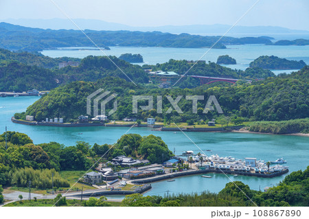 展望台からの天草五橋 九州熊本観光 108867890