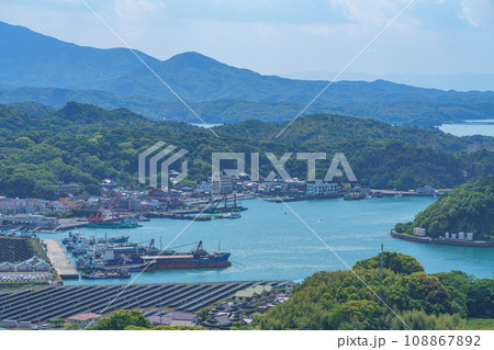 展望台からの天草五橋 九州熊本観光 108867892