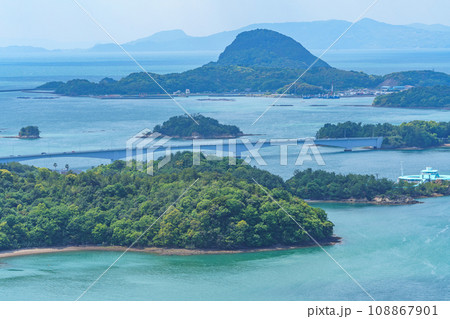 展望台からの天草五橋 九州熊本観光 108867901