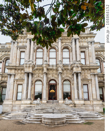 1865 Ottoman era Beylerbeyi Palace, located at the Asian shore of Bosphorus strait, Istanbul, Turkey 108868152