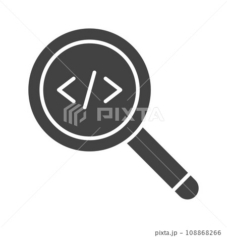Search from Code icon vector image. Search from Code icon vector image. 108868266