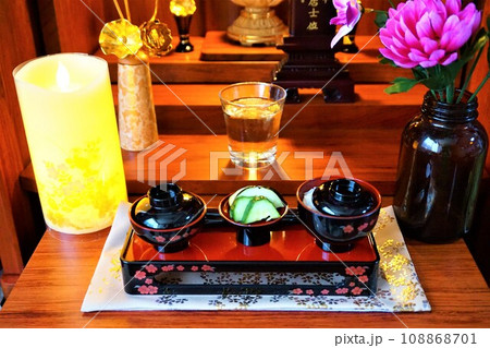仏膳　霊供膳　お盆　精霊棚　盆棚　仏壇 108868701