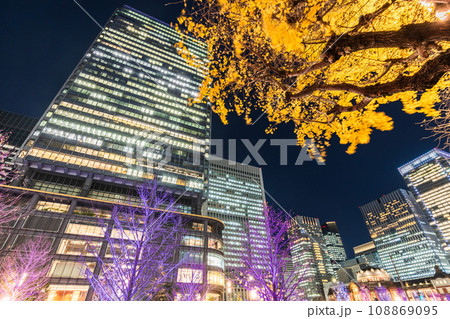 イルミネーションの丸の内ビジネス街　東京夜景 108869095