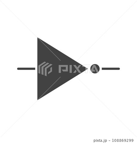 NOT Gate icon vector image. NOT Gate icon vector image. 108869299