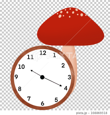 Cartoon animal clock, teaching materials 108869318