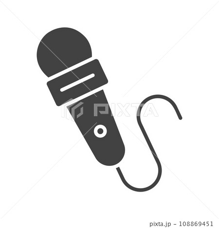 Mic with wire icon vector image. 108869451