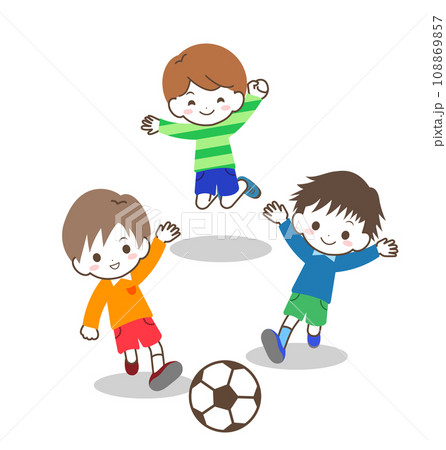 サッカーをする子供 108869857