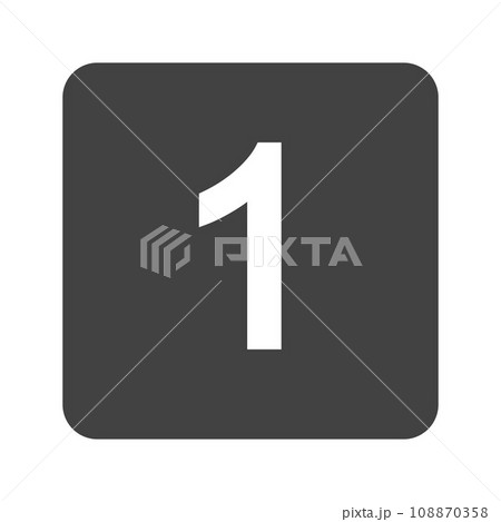 Keycap Digit One icon vector image. Keycap Digit One icon vector image. 108870358