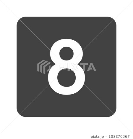 Keycap Digit Eight icon vector image.のイラスト素材 [108870367] - PIXTA