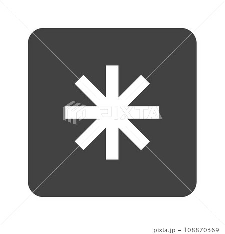 Keycap Asterisk icon vector image. 108870369