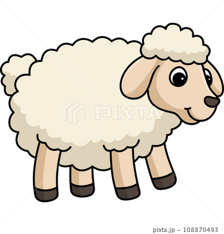 Sheep Cartoon Colored Clipart Illustration Sheep Cartoon Colored Clipart Illustration 108870493