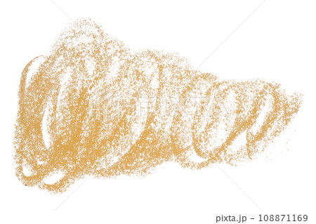 Orange pencil strokes isolated on white background. Orange pencil strokes isolated on white background. 108871169