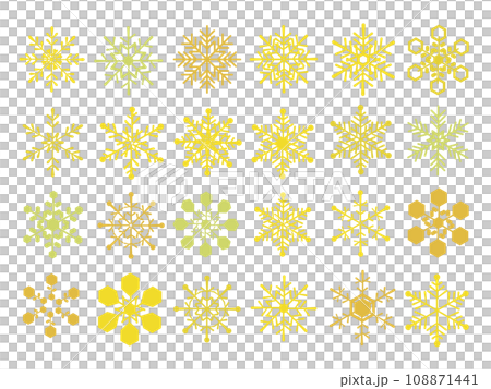 各種形狀的雪花集,金色 各種形狀的雪花集,金色 108871441