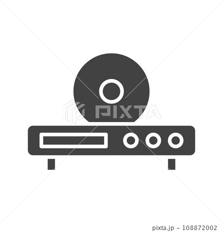 Disc Player icon vector image. 108872002
