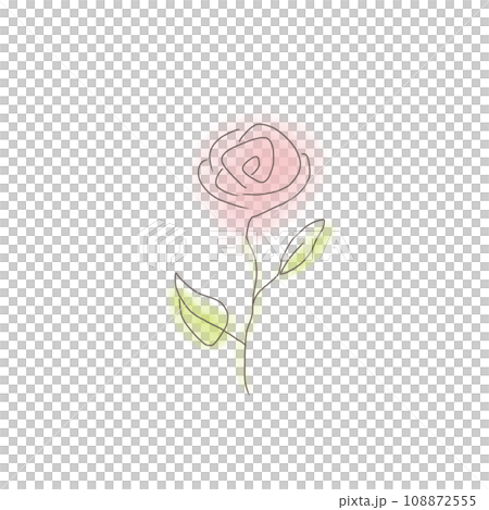 simple rose illustration simple rose illustration 108872555