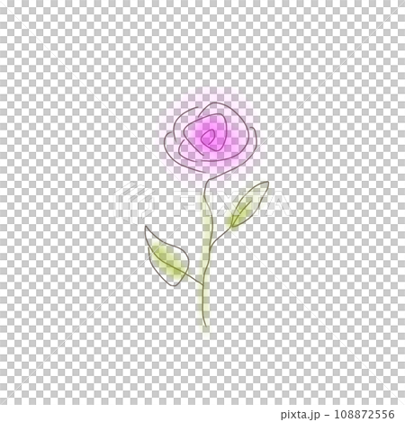 simple rose illustration simple rose illustration 108872556