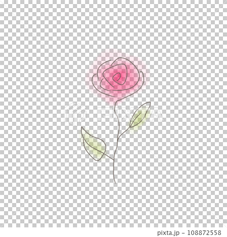 simple rose illustration simple rose illustration 108872558