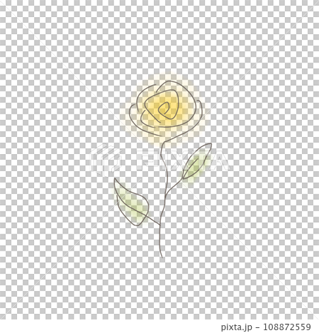 simple rose illustration simple rose illustration 108872559
