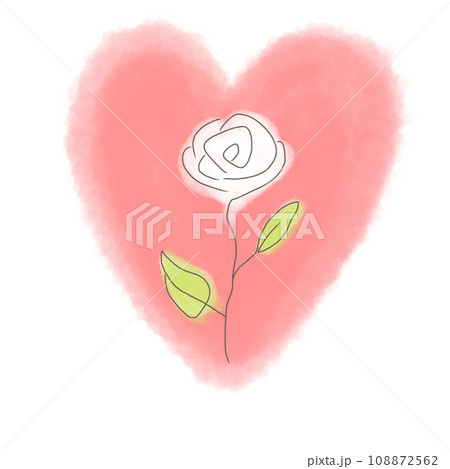 シンプルな薔薇のイラスト 108872562