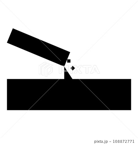 Concrete pours casting icon black color vector illustration image flat style 108872771