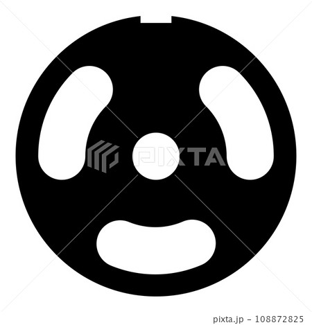 Grate for meat grinder plate mincer device for growing shallow of meat lattice sieve icon black color vector illustration image flat style 108872825