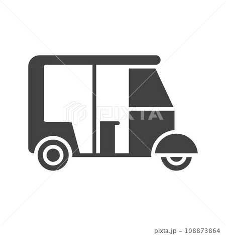 Auto Rickshaw icon vector image. Auto Rickshaw icon vector image. 108873864