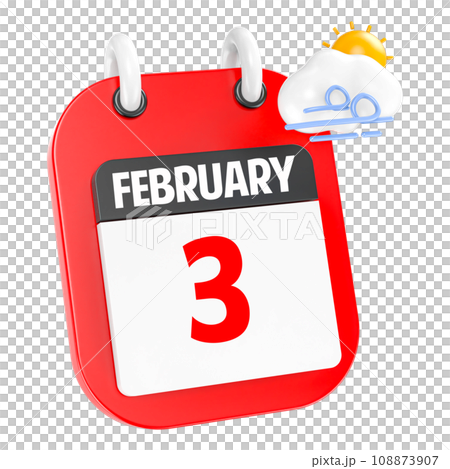 icon calendar 3d render of day 108873907