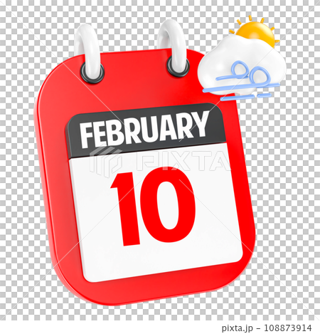 icon calendar 3d render of day 108873914