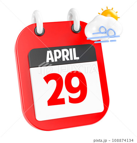 icon calendar 3d render of day icon calendar 3d render of day 108874134