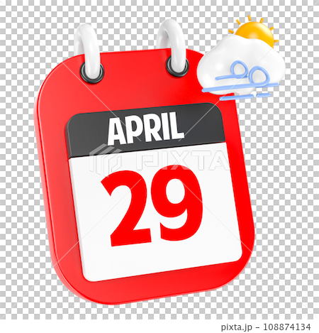 icon calendar 3d render of day icon calendar 3d render of day 108874134