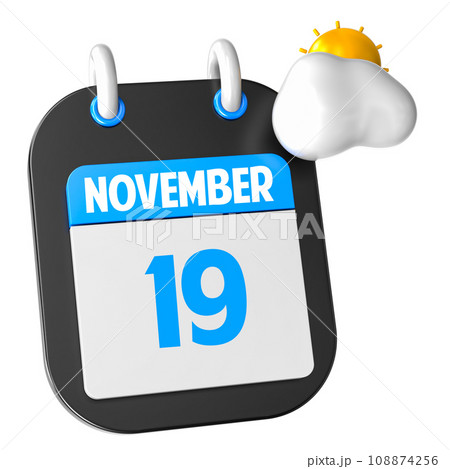 icon calendar 3d render of day 108874256