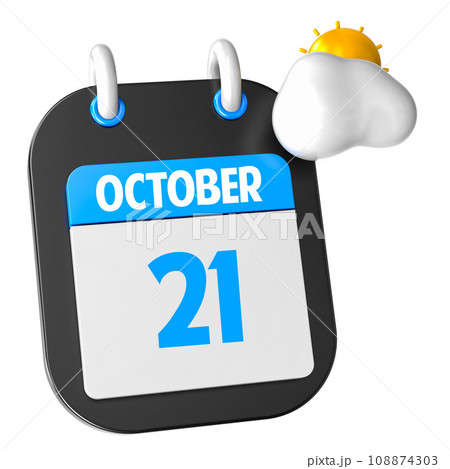 icon calendar 3d render of day 108874303