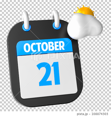 icon calendar 3d render of day 108874303
