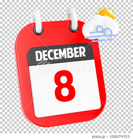 icon calendar 3d render of day 108874333