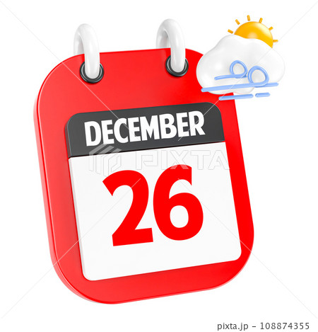 icon calendar 3d render of day 108874355